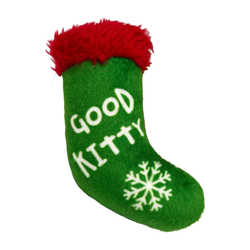 Huxley & Kent Good/Bad Kitty Stocking Cat Toy-Four Muddy Paws