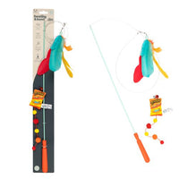 Huxley & Kent Wire Teaser Treatos Snacks Cat Wand-Four Muddy Paws