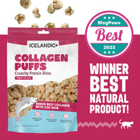 Icelandic Beef Collagen Fish Puff Cat Treats .5oz-Four Muddy Paws