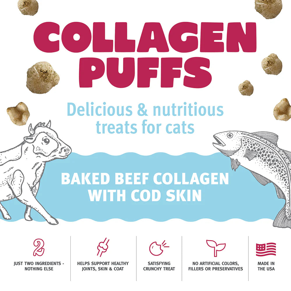 Icelandic Beef Collagen Fish Puff Cat Treats .5oz-Four Muddy Paws