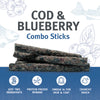 Icelandic Cod & Blueberry Combo Stick Dog Treats 2oz-Four Muddy Paws