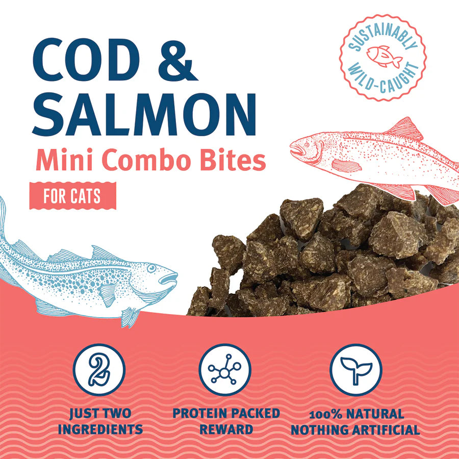 Icelandic Cod & Salmon Combo Bites Cat Treats 1.7oz-Four Muddy Paws