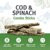 Icelandic Cod & Spinach Combo Stick Dog Treats 2oz-Four Muddy Paws