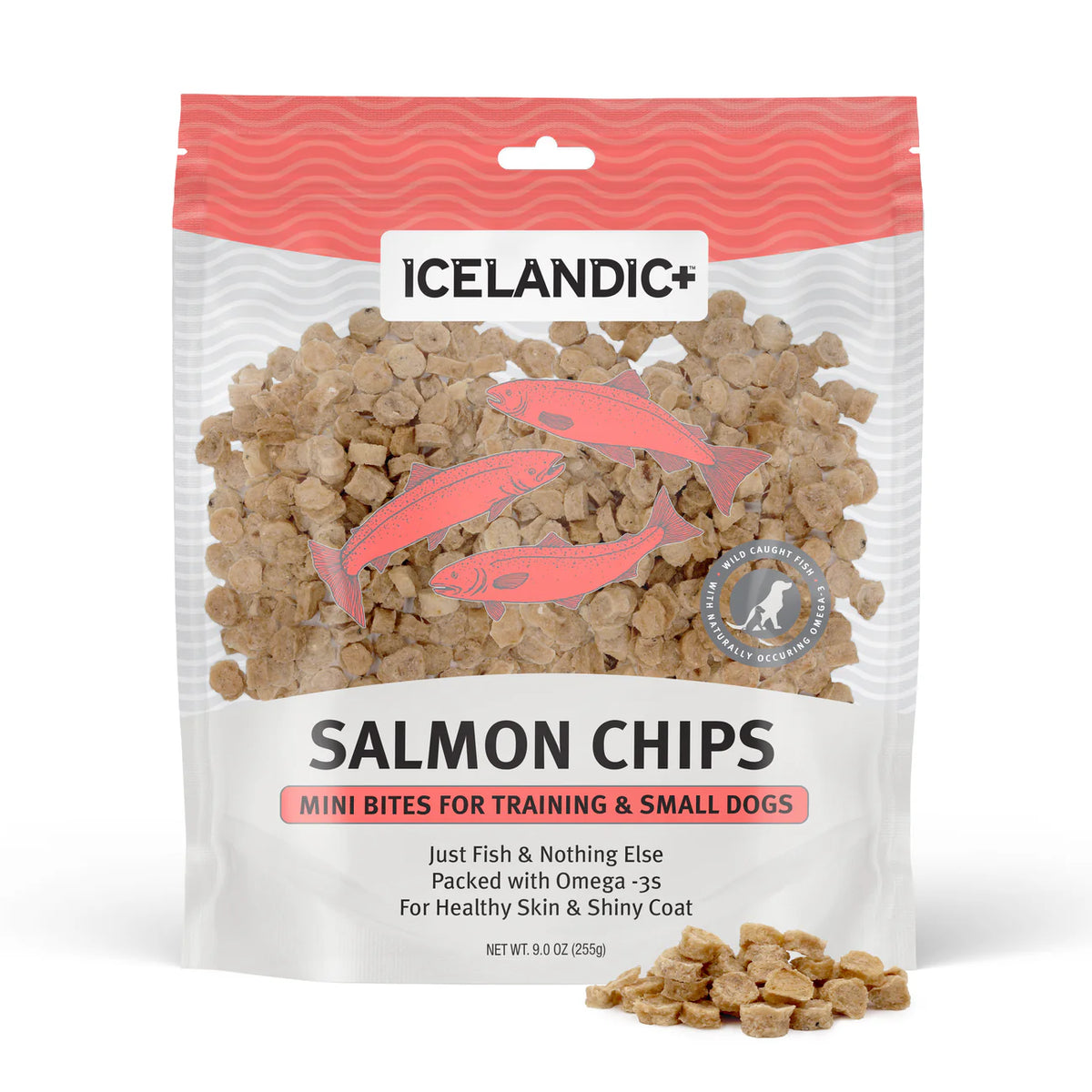 Icelandic Dog Mini Salmon Chips 2.5oz-Four Muddy Paws