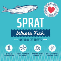 Icelandic Whole Sprat Cat Treats .85oz-Four Muddy Paws