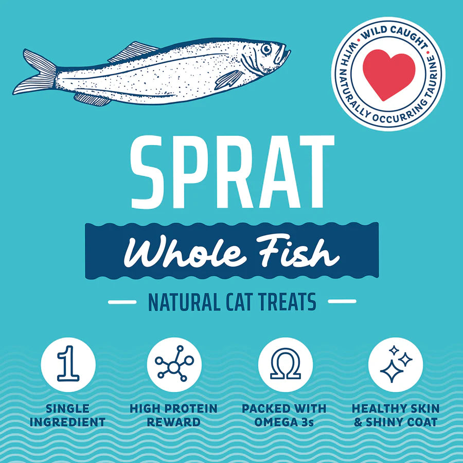 Icelandic Whole Sprat Cat Treats .85oz-Four Muddy Paws