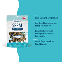 Icelandic Whole Sprat Cat Treats .85oz-Four Muddy Paws