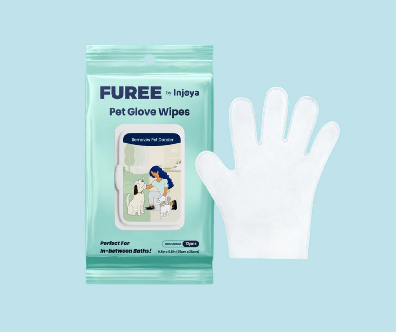 Injoya Pet Glove Wipes 12 pack-Four Muddy Paws