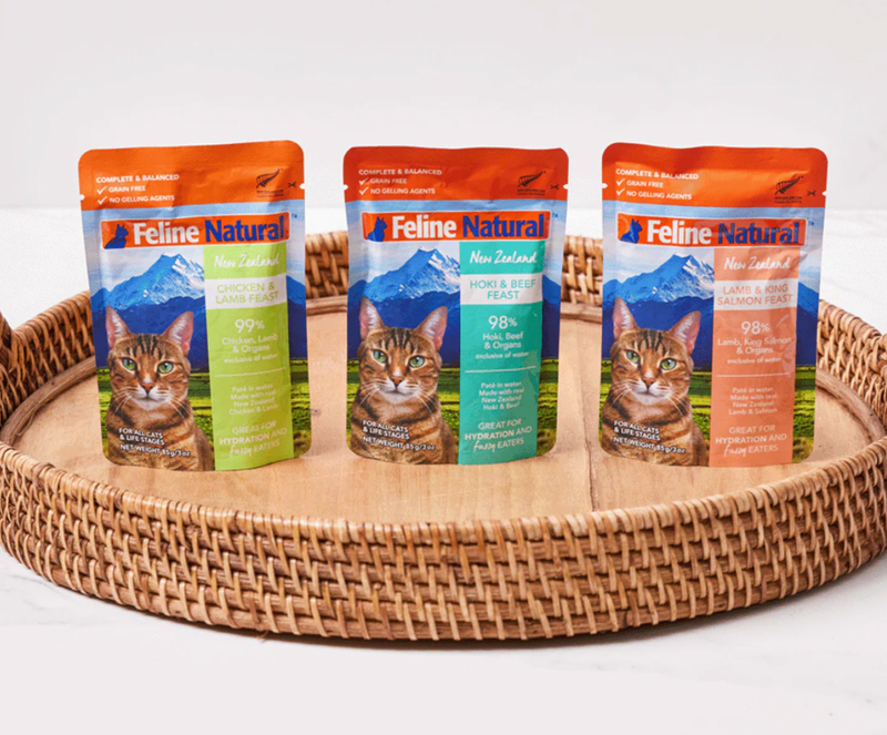 K9 Naturals Cat Grain Free Pouch Variety Pack 12 x 3oz-Four Muddy Paws