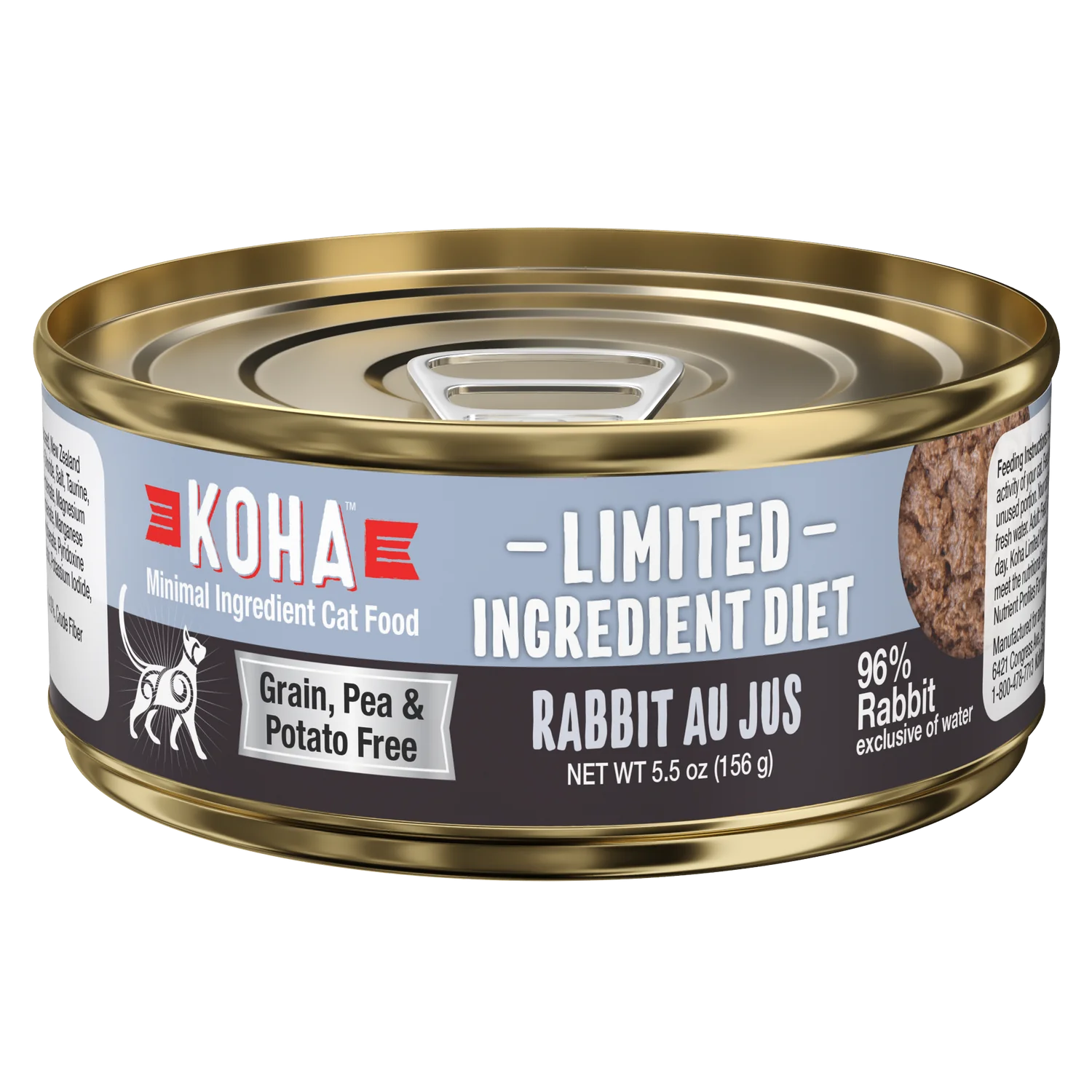 Koha Cat Limited Ingredient Rabbit Au Jus 5.5 oz-Four Muddy Paws