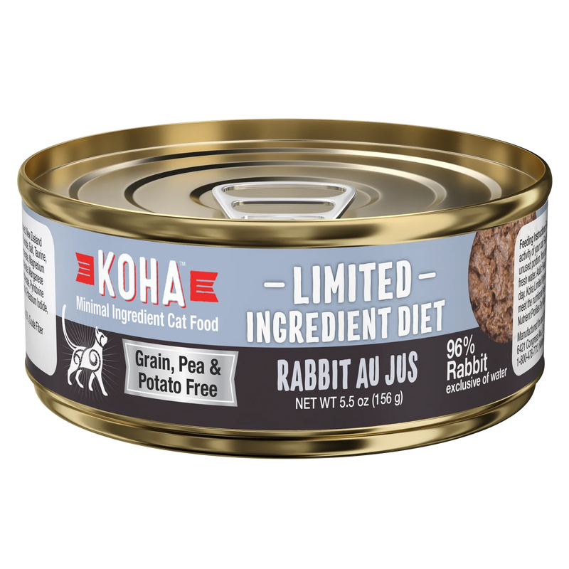 Koha Cat Limited Ingredient Rabbit Au Jus 5.5 oz-Four Muddy Paws