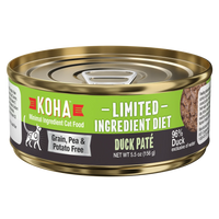 Koha Cat Grain Free Limited Ingredient 96% Duck Pate 5.5oz-Four Muddy Paws