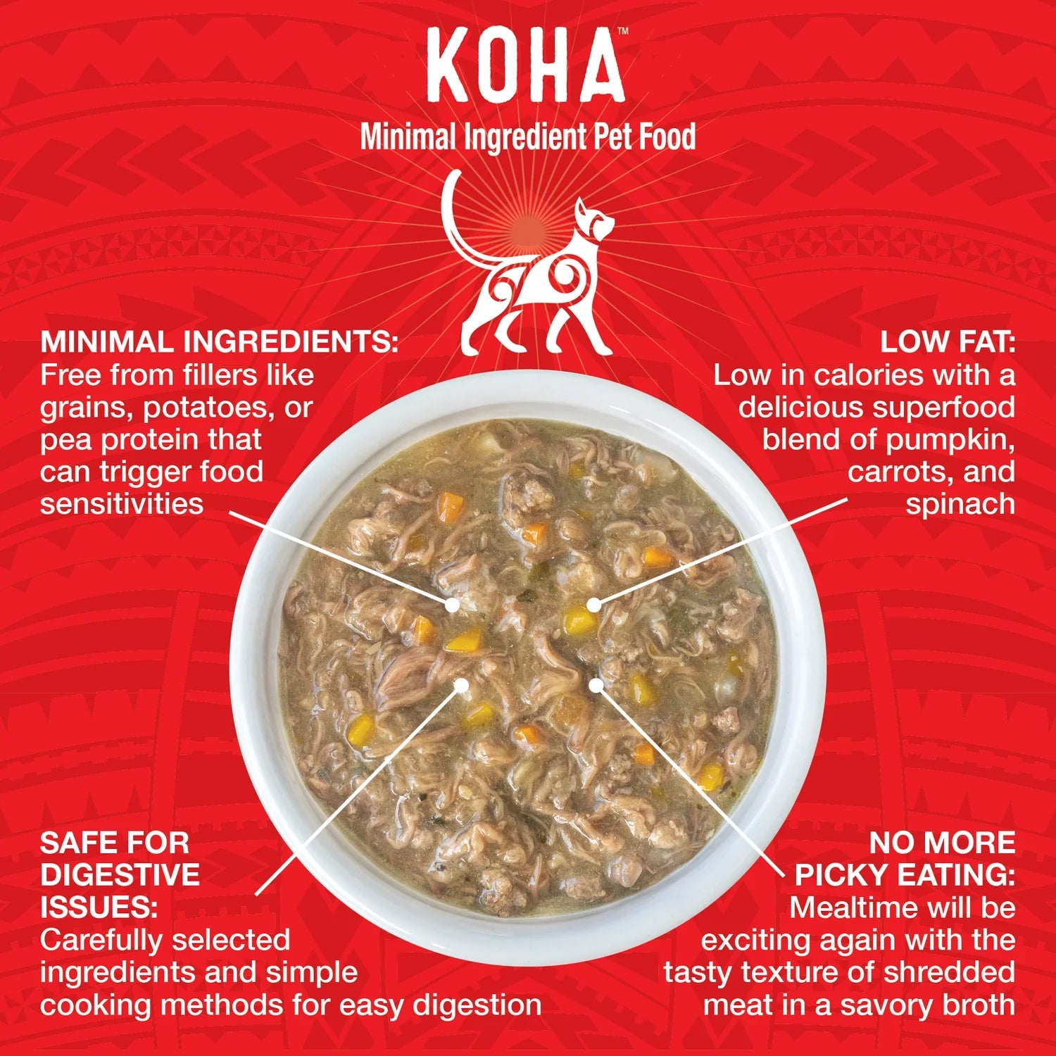 Koha Cat Pure Shreds Beef Can 5.5oz-Four Muddy Paws