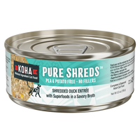 Koha Cat Pure Shreds Duck Can 5.5oz-Four Muddy Paws