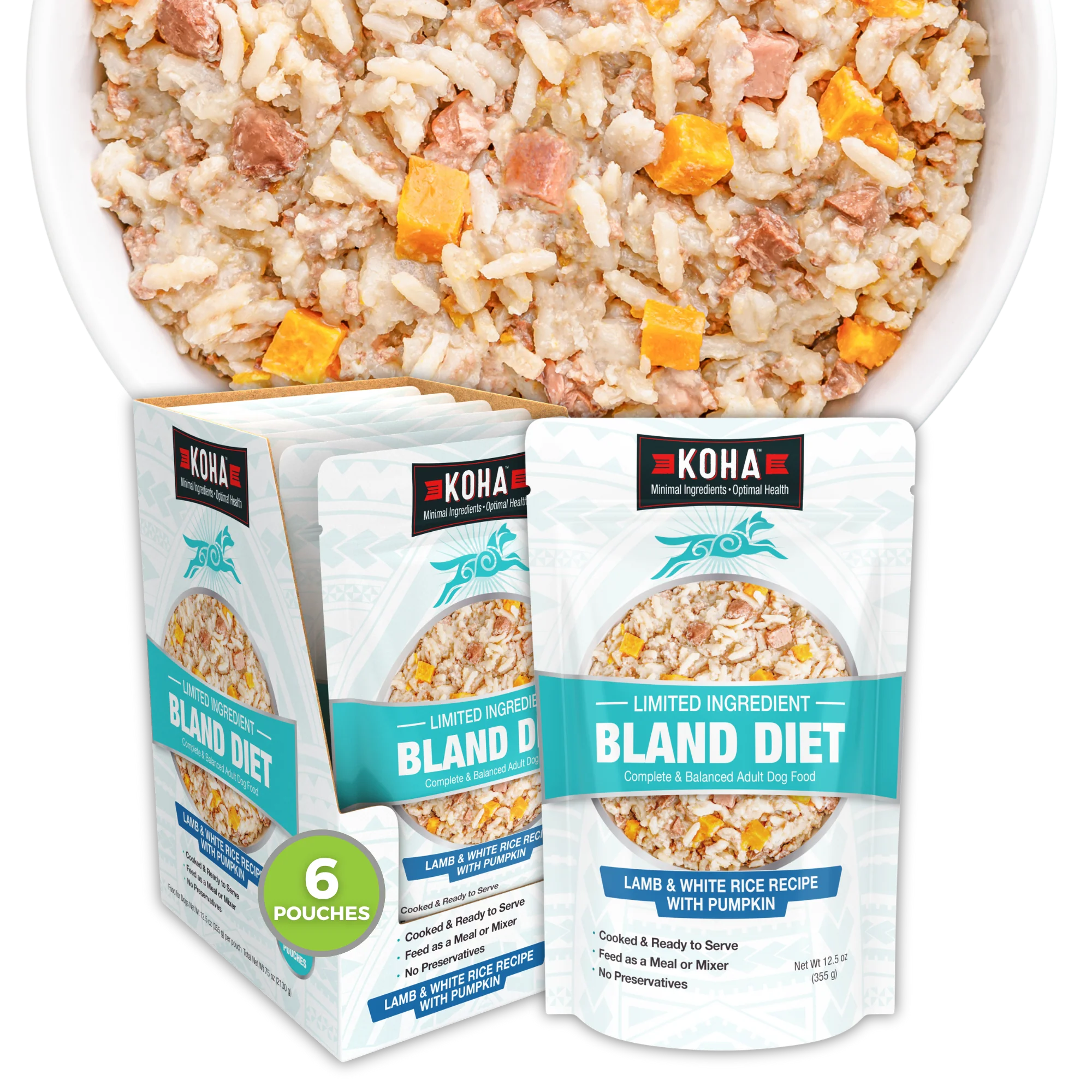 Koha Dog Bland Diet Lamb & White Rice 12.5oz-Four Muddy Paws