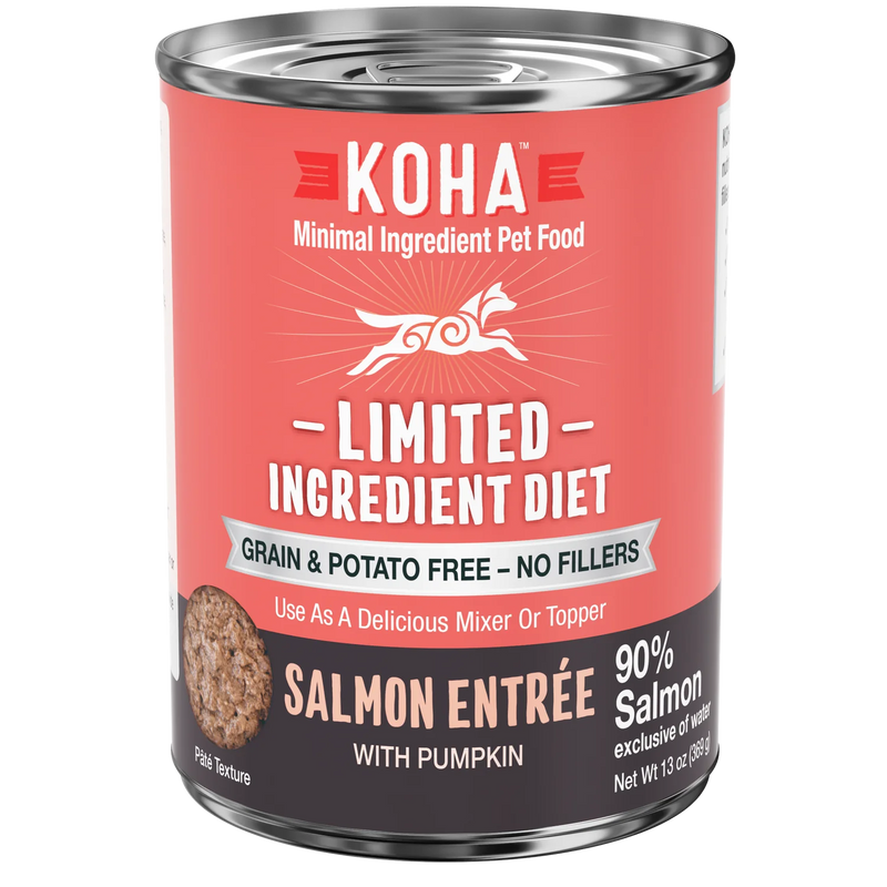 Koha Dog Grain Free Limited Ingredient Diet Salmon Entree 13oz-Four Muddy Paws