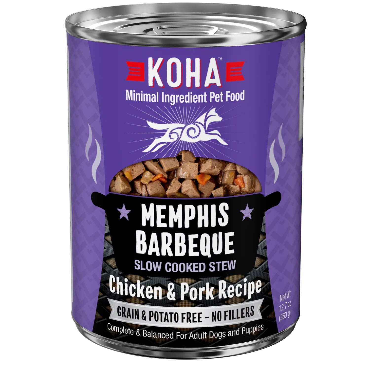 Koha Dog Memphis BBQ Slow Cooked Stew 12.7oz-Four Muddy Paws