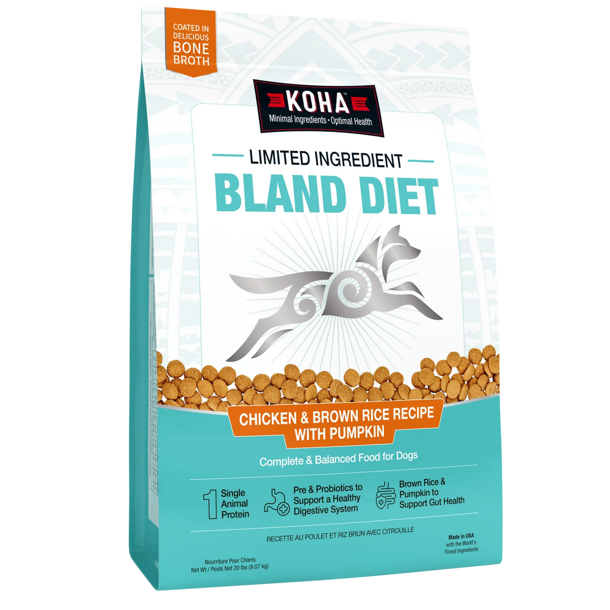 Koha Limited Ingredient Bland Diet Chicken & Rice Dog Food 20lbs-Four Muddy Paws