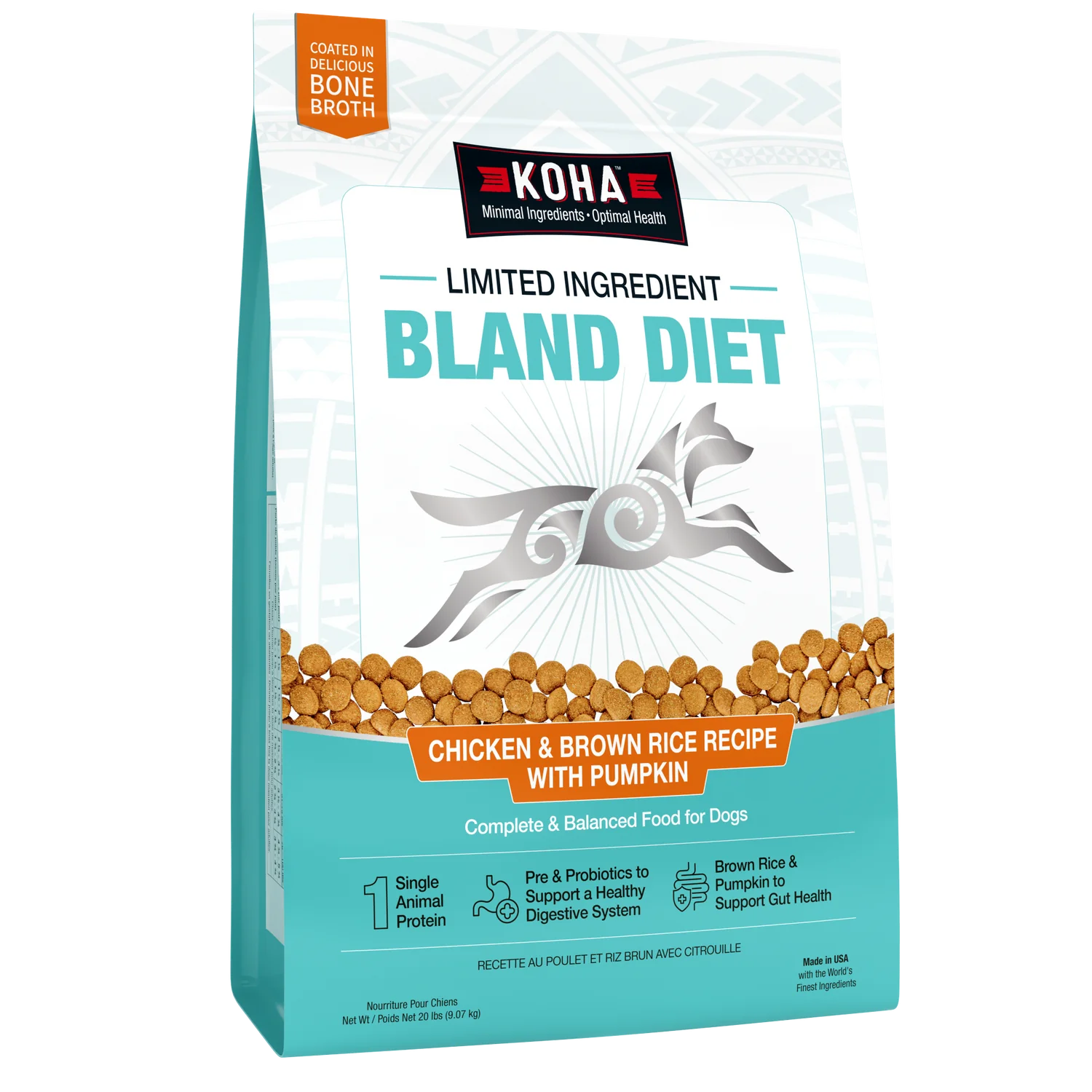 Koha Limited Ingredient Bland Diet Chicken & Rice Dog Food 20lbs-Four Muddy Paws