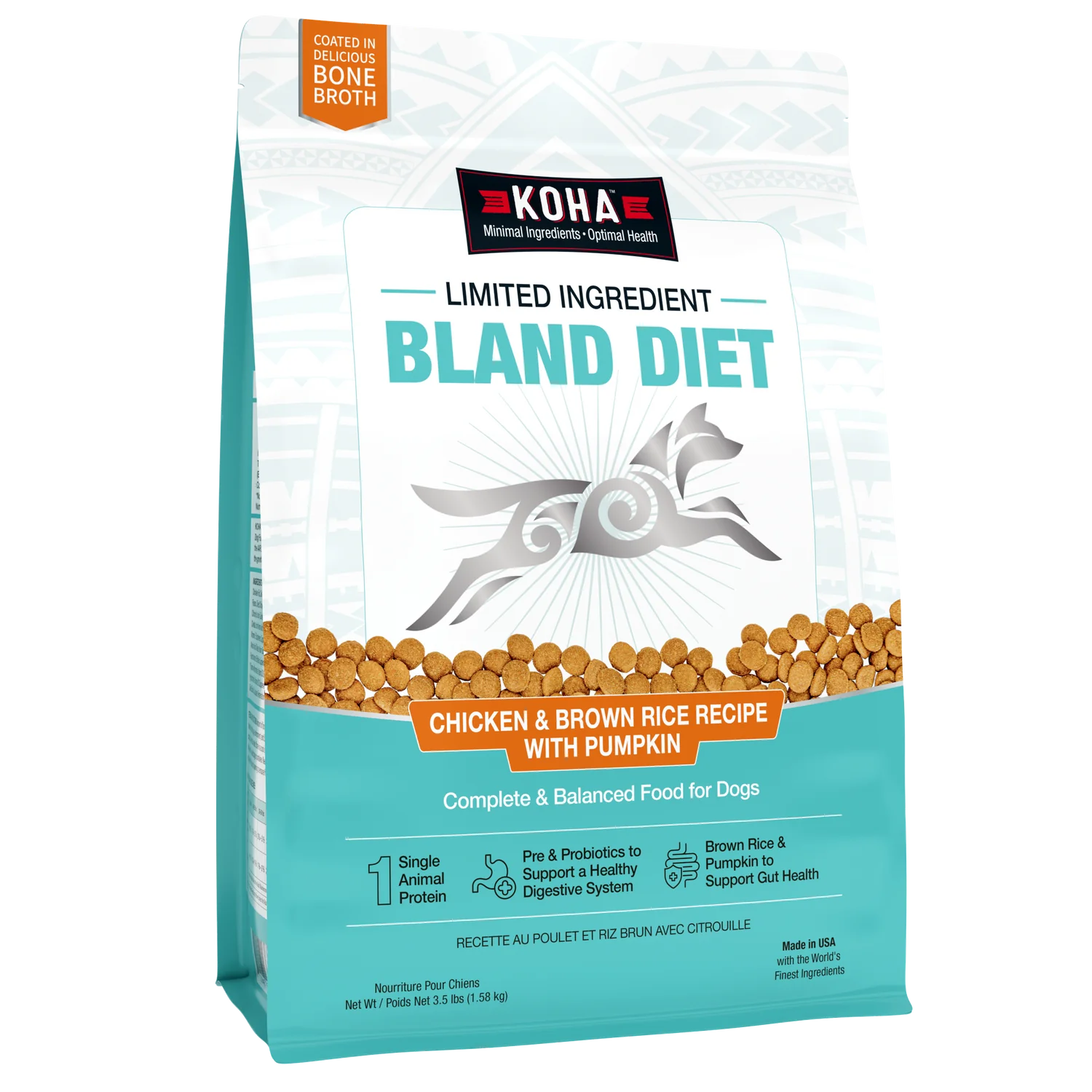 Koha Limited Ingredient Bland Diet Chicken & Rice Dog Food 3.5lbs-Four Muddy Paws