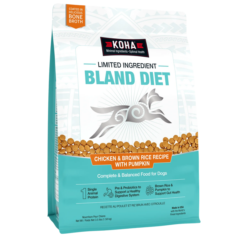 Koha Limited Ingredient Bland Diet Chicken & Rice Dog Food 3.5lbs-Four Muddy Paws