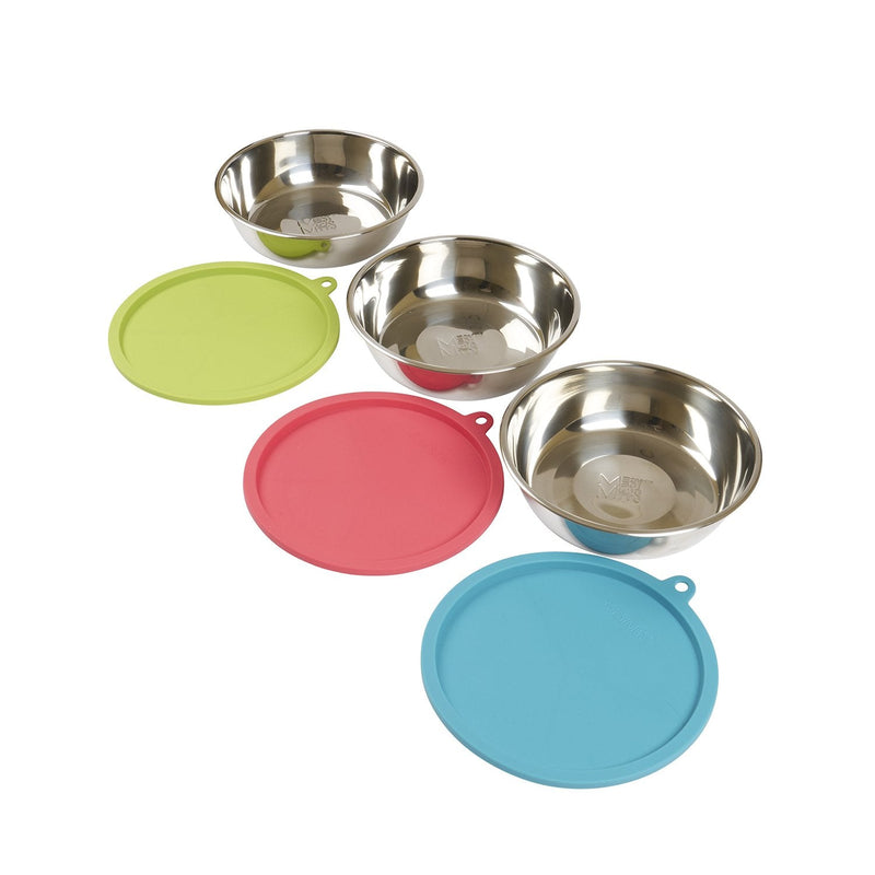 Messy Mutts Dog Bowl with Lid 6 cup-Four Muddy Paws