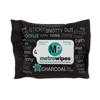 Metro Paws Wipes Charcoal 25ct-Four Muddy Paws