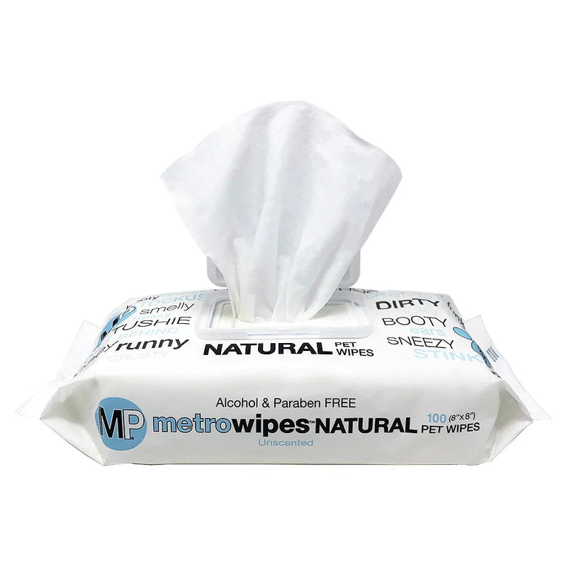 Metro Paws Wipes Natural 100ct-Four Muddy Paws