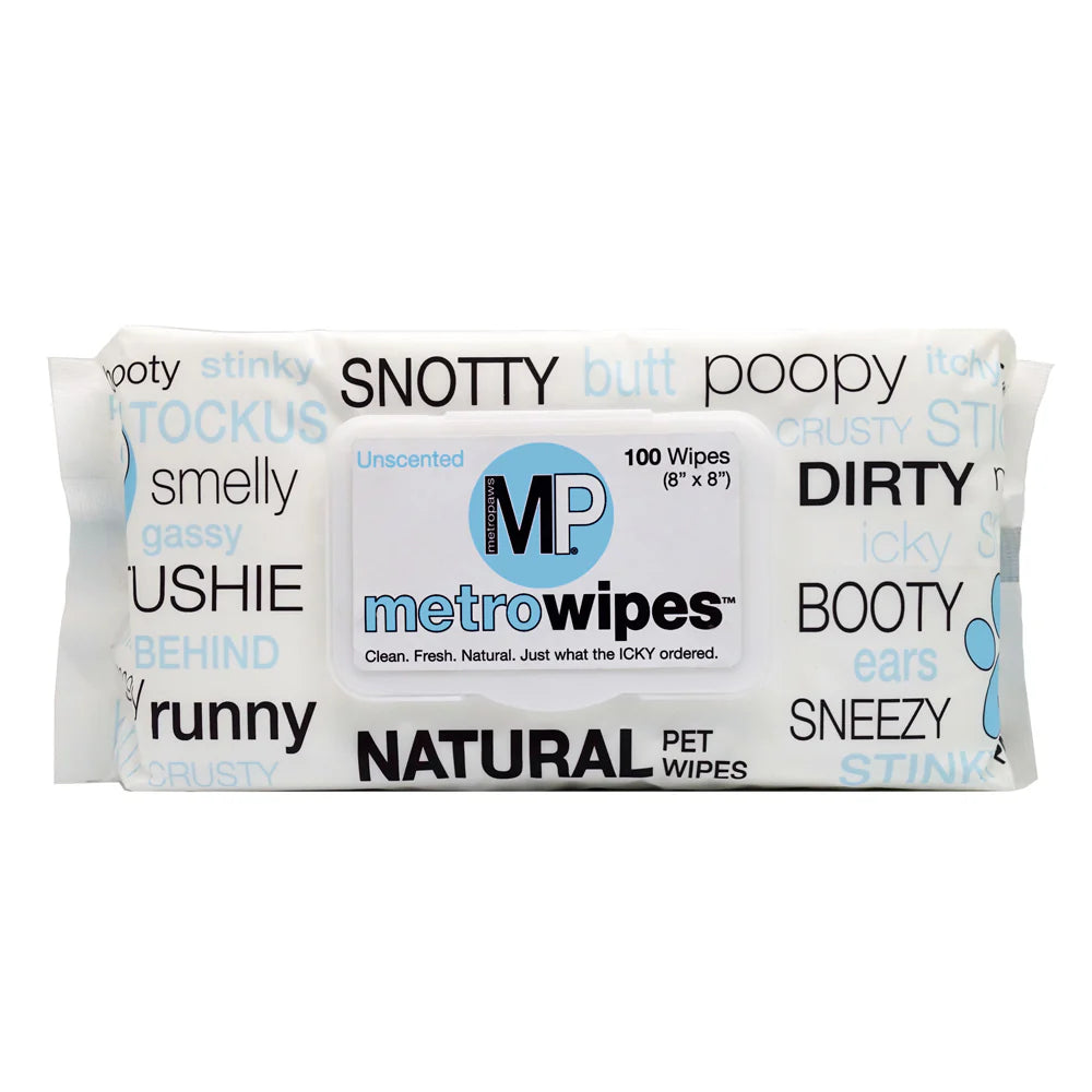 Metro Paws Wipes Natural 100ct-Four Muddy Paws