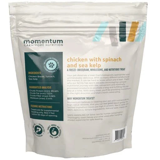 Momentum Chicken Spinach & Sea Kelp Dog Treat-Four Muddy Paws