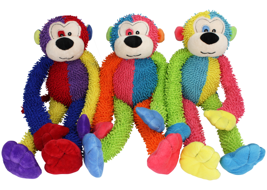 Multipet Crew Monkey Toy 17" Assorted-Four Muddy Paws