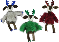 Multipet Holiday Dapper Deer Dog Toy 17"-Four Muddy Paws