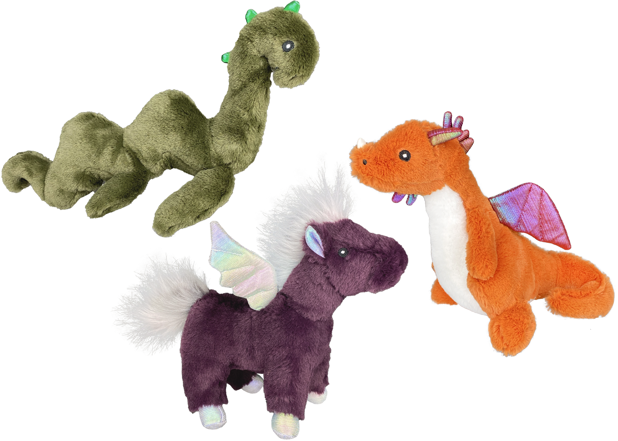 Multipet Mythical Creatures Toy 16" Assorted-Four Muddy Paws