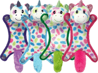 Multipet Unicorn Ball Head Toy 15" Assorted-Four Muddy Paws
