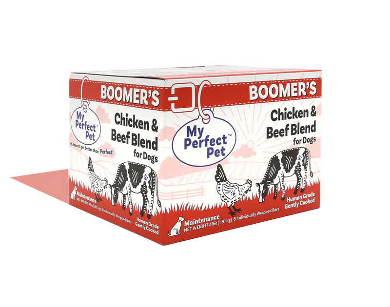 My Perfect Pet Boomer's Chicken & Beef Gently Cooked Food 4lbs-Four Muddy Paws