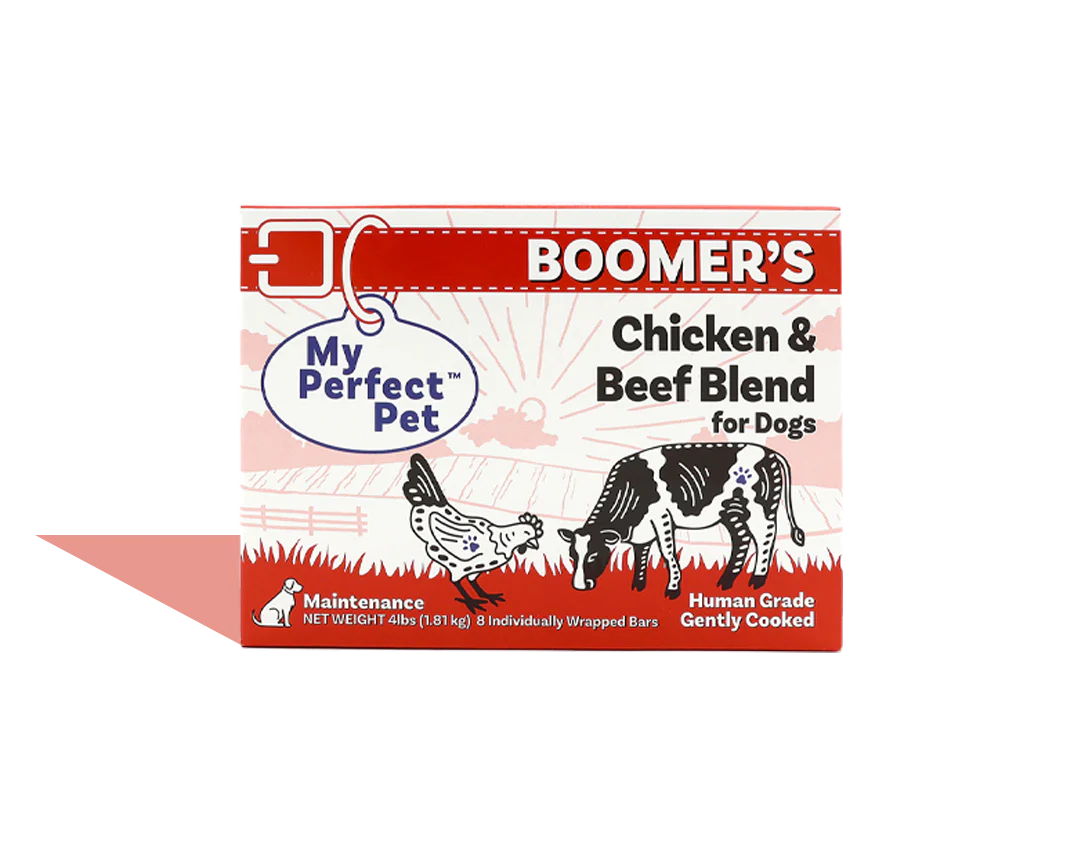 My Perfect Pet Boomer's Chicken & Beef Gently Cooked Food 4lbs-Four Muddy Paws