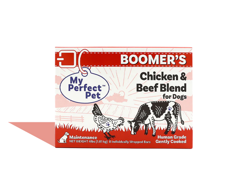 My Perfect Pet Boomer's Chicken & Beef Gently Cooked Food 4lbs-Four Muddy Paws