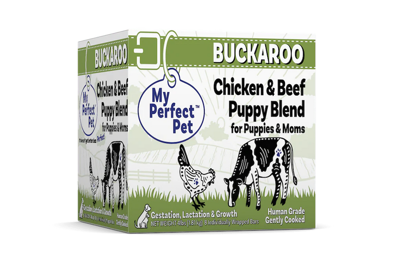 My Perfect Pet Buckaroo Puppy Blend Gently Cooked Food 4lbs-Four Muddy Paws