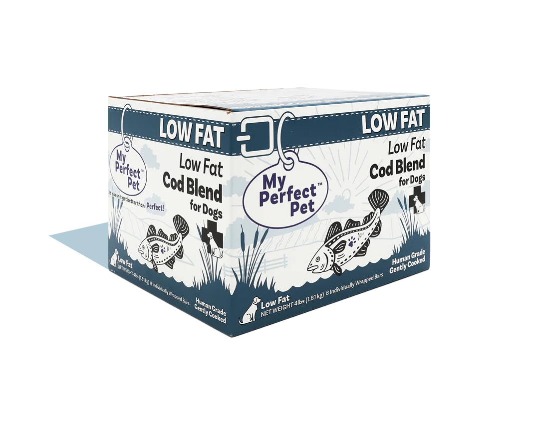 My Perfect Pet Frozen Low Fat Cod Gently Cooked Food 4lbs-Four Muddy Paws