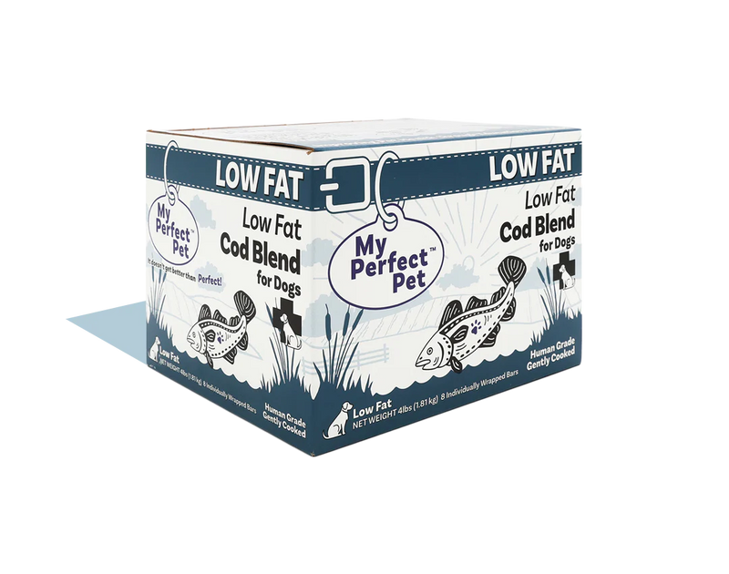 My Perfect Pet Frozen Low Fat Cod Gently Cooked Food 4lbs-Four Muddy Paws