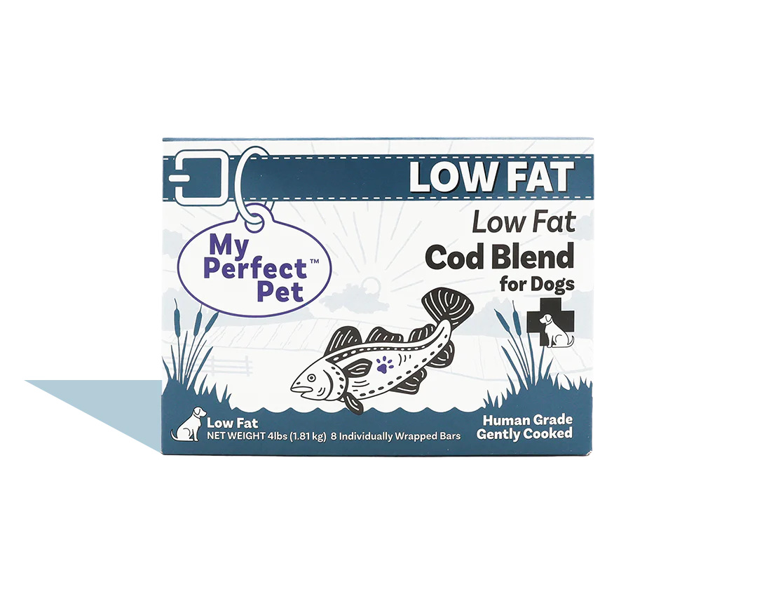 My Perfect Pet Frozen Low Fat Cod Gently Cooked Food 4lbs-Four Muddy Paws