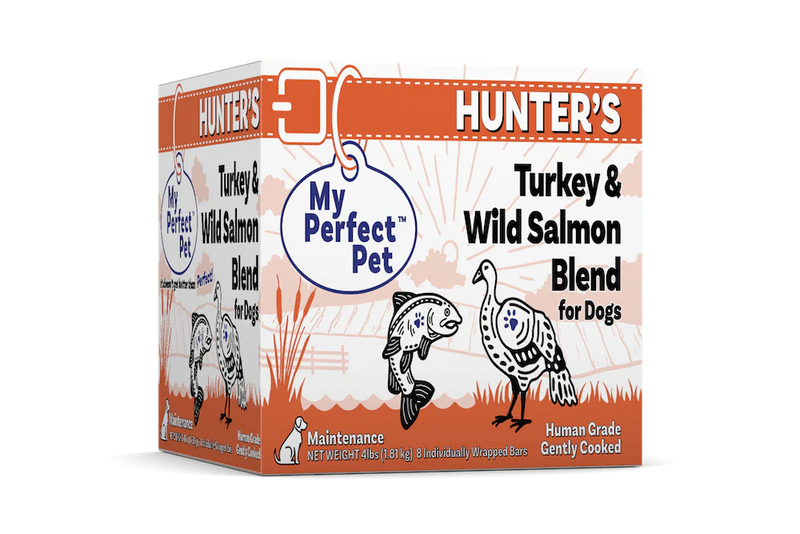 My Perfect Pet Hunter's Turkey & Wild Salmon Blend Gently Cooked Food 4lbs-Four Muddy Paws