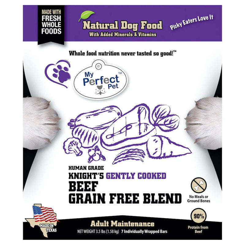 My Perfect Pet Knight's Beef Gently Cooked Food 4lbs-Four Muddy Paws