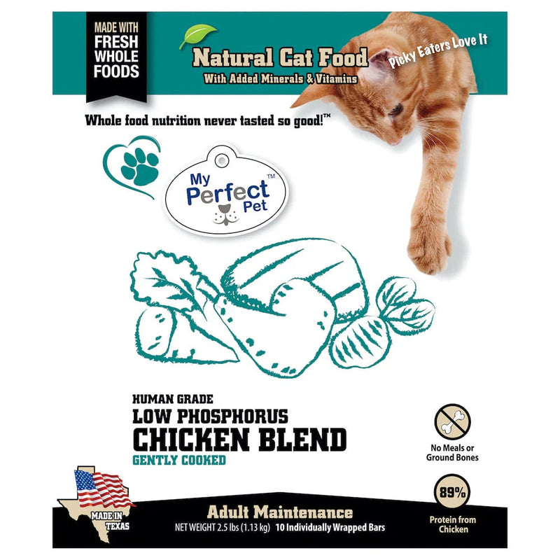 My Perfect Pet Low Phosphorus Chicken Carnivore Blend Gently Cooked Cat Food 4lbs-Four Muddy Paws