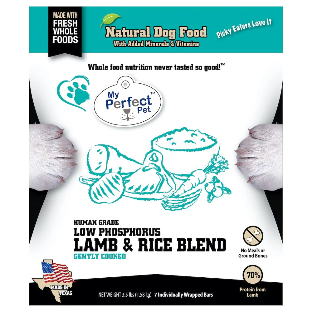 My Perfect Pet Low Phosphorus Lamb Blend Gently Cooked Food 4lbs-Four Muddy Paws