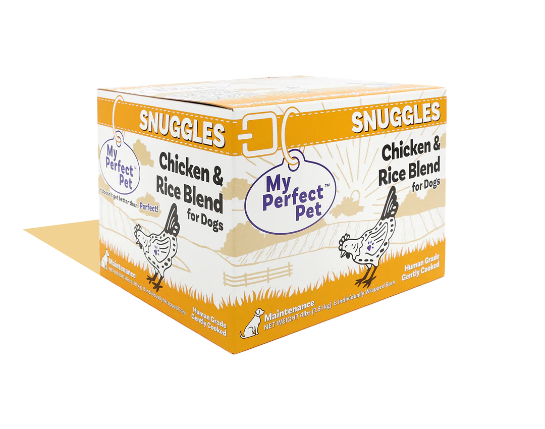 My Perfect Pet Snuggles Chicken & Rice Gently Cooked Food 4lbs-Four Muddy Paws