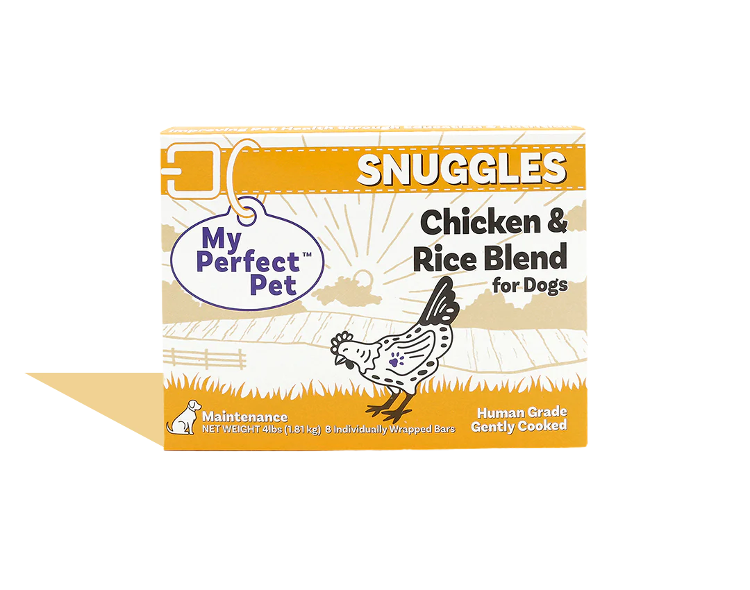 My Perfect Pet Snuggles Chicken & Rice Gently Cooked Food 4lbs-Four Muddy Paws