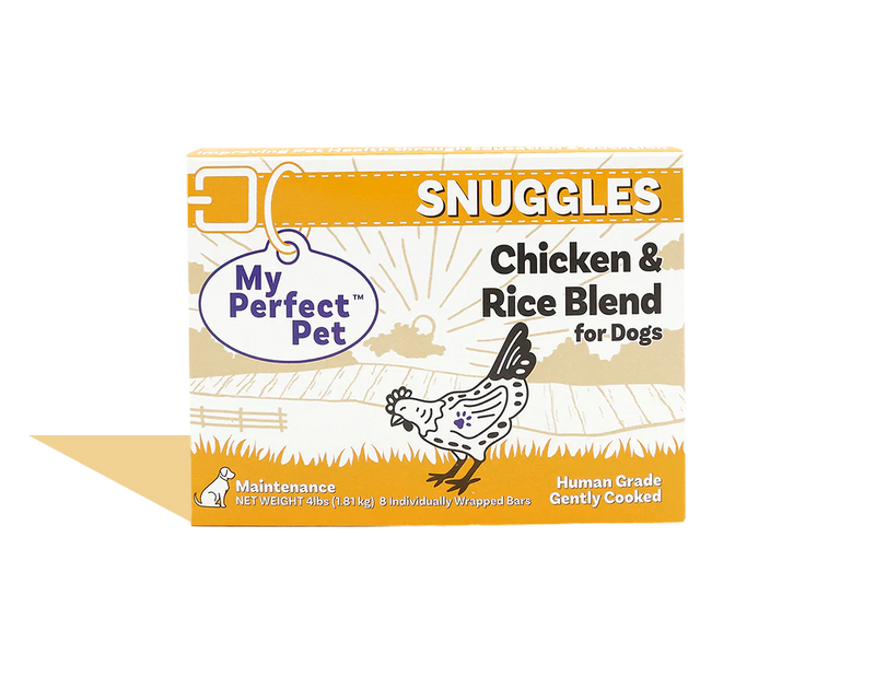 My Perfect Pet Snuggles Chicken & Rice Gently Cooked Food 4lbs-Four Muddy Paws