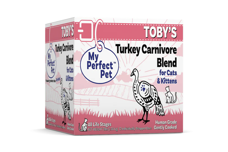 My Perfect Pet Toby's Turkey Carnivore Blend Gently Cooked Cat Food 3lbs-Four Muddy Paws