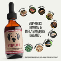 MycoDog Vitality Mushroom Tincture 2oz-Four Muddy Paws